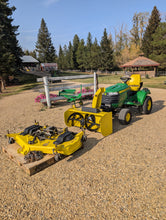 Load image into Gallery viewer, John Deere X734 ALL wheel steer, 47" snowblower(Like New), 54" mowing deck