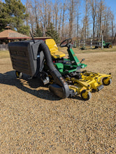 Load image into Gallery viewer, John Deere F725 with 48" mowing deck and bagger system