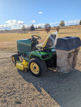 Load image into Gallery viewer, John Deere 425 with 54" mowing deck and bagger system