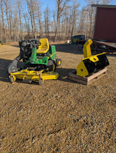 Load image into Gallery viewer, John Deere F725 with 48" mowing deck and bagger system