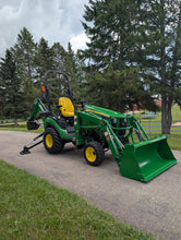 Load image into Gallery viewer, John Deere 1025R back hoe and loader