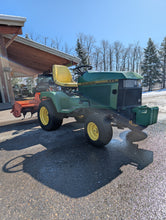 Load image into Gallery viewer, John Deere 445 with rear PTO kit and rototiller
