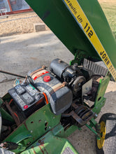 Load image into Gallery viewer, John Deere 112 with hydraulic lift and rototiller
