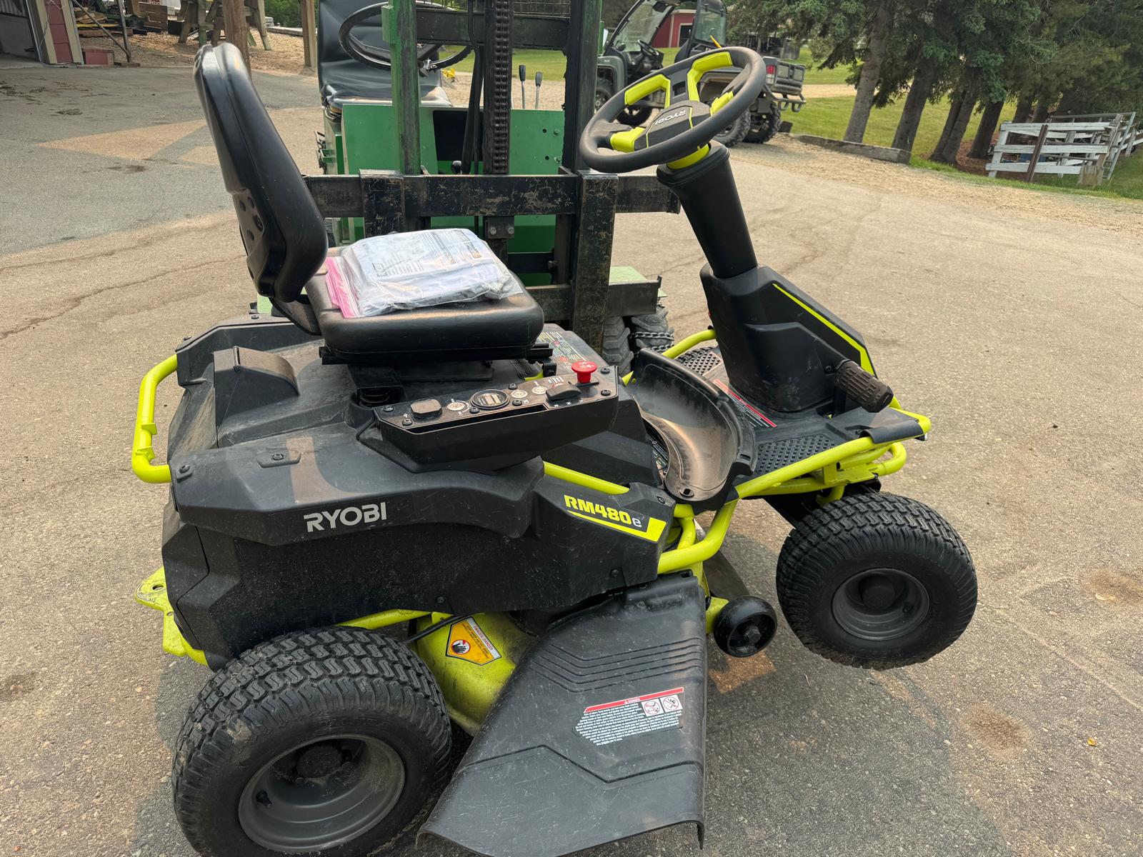 Ryobi Rm480e Used Ryobi Riding Lawn Mower Lawnmower-Battery Riding