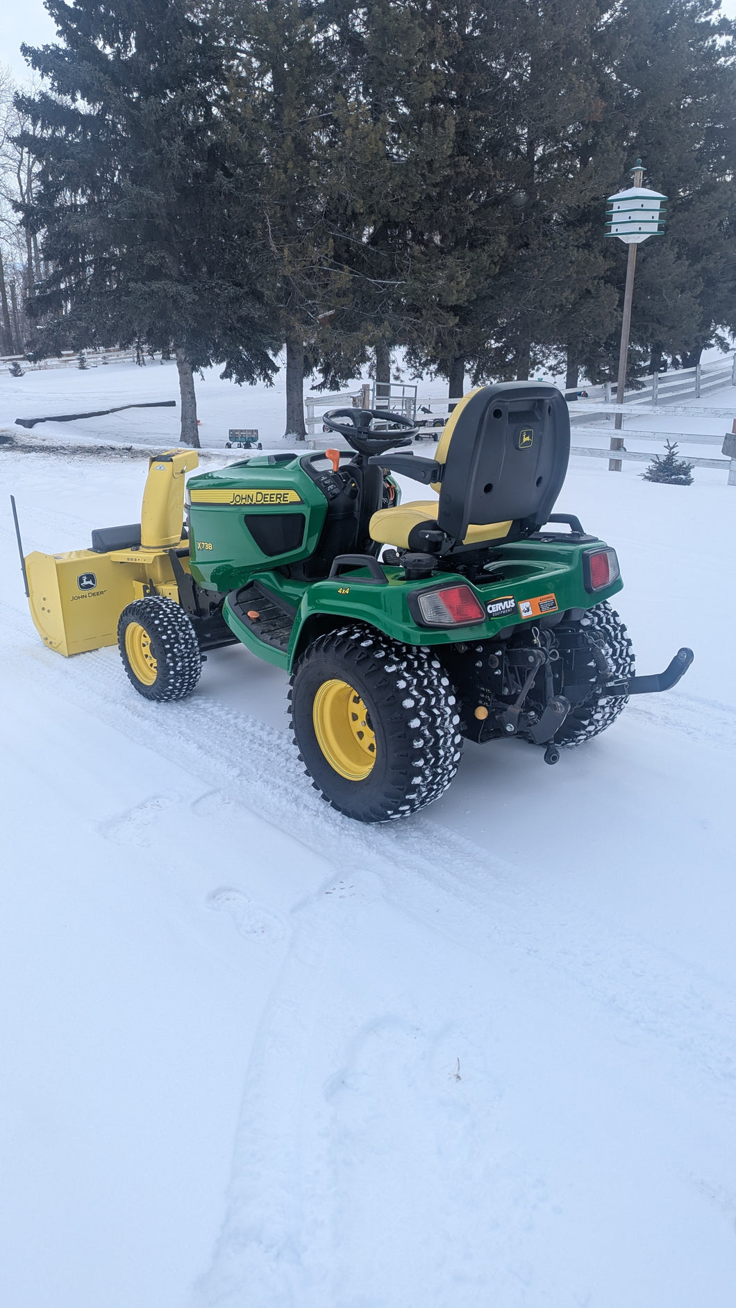 John Deere X738 and Snowblower Package