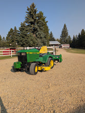 Load image into Gallery viewer, John Deere 425 with 647 JD tiller and 54&quot; mowing deck
