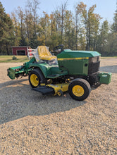 Load image into Gallery viewer, John Deere 425 with 647 JD tiller and 54&quot; mowing deck
