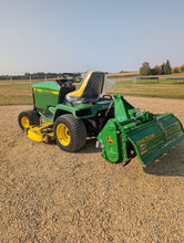 Load image into Gallery viewer, John Deere 425 with 647 JD tiller and 54&quot; mowing deck
