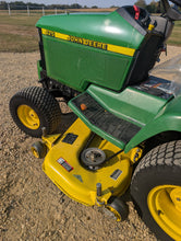 Load image into Gallery viewer, John Deere 425 with 647 JD tiller and 54&quot; mowing deck

