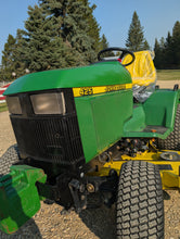 Load image into Gallery viewer, John Deere 425 with 647 JD tiller and 54&quot; mowing deck

