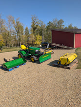 Load image into Gallery viewer, John Deere X585 4x4 with front blade and 54&quot; mowing deck
