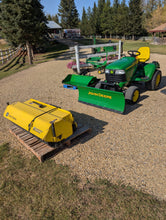 Load image into Gallery viewer, John Deere X585 4x4 with front blade and 54&quot; mowing deck
