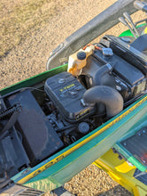Load image into Gallery viewer, John Deere 425 with 54&quot; mowing deck and bagger system
