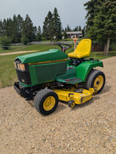 Load image into Gallery viewer, John Deere ALL wheel steer 425 lawn tractor
