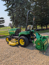 Load image into Gallery viewer, Compact Tractor John Deere 2305 with tiller and mower deck
