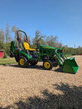 Load image into Gallery viewer, Compact Tractor with Back hoe John Deere 1025R 2014
