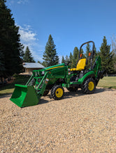Load image into Gallery viewer, Compact Tractor with Back hoe John Deere 1025R 2014
