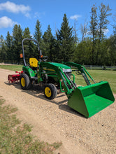 Load image into Gallery viewer, John Deere Compact Tractor 2305 with loader and Rototiller

