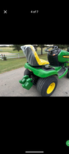 Load image into Gallery viewer, John Deere X340 tractor snowblower mowing deck bagger
