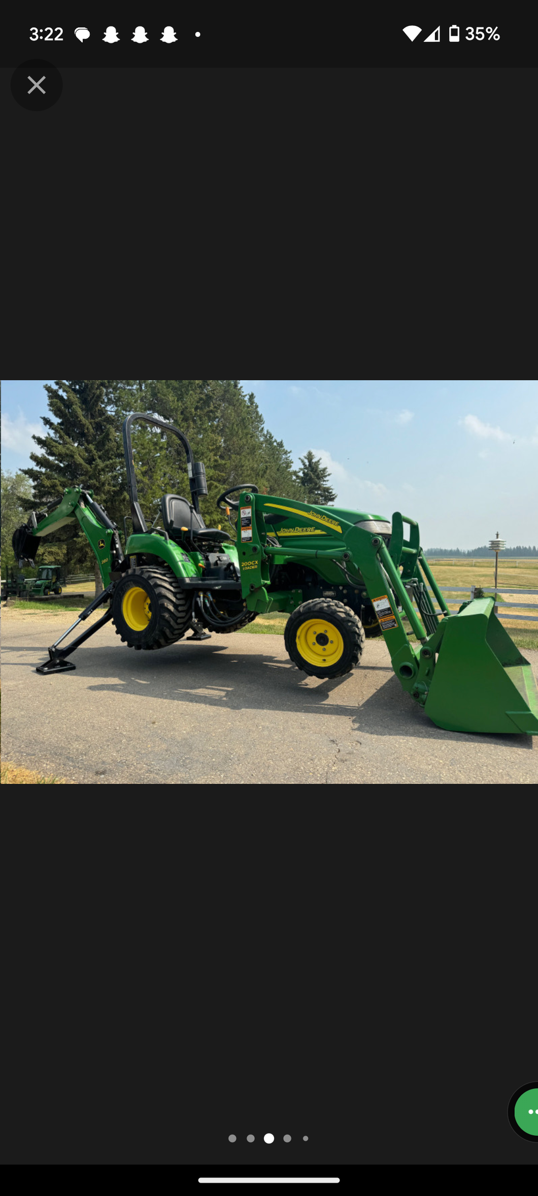 John Deere 2305 tractor , back hoe plus loader