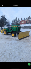 Load image into Gallery viewer, John Deere 322 lawn tractor snow plow rototiller
