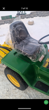 Load image into Gallery viewer, John Deere 322 lawn tractor snow plow rototiller
