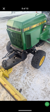 Load image into Gallery viewer, John Deere 322 lawn tractor snow plow rototiller
