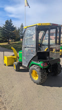 Load image into Gallery viewer, John Deere X475 tractor heated cab snowblower
