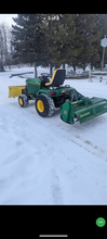 Load image into Gallery viewer, John Deere 445 tractor rototiller snowplow
