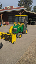 Load image into Gallery viewer, John Deere X475 tractor heated cab snowblower
