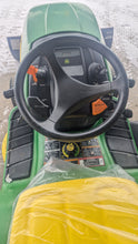 Load image into Gallery viewer, John Deere X304 AWS tractor snowplow deck bagger system
