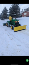 Load image into Gallery viewer, John Deere 445 tractor rototiller snowplow
