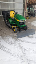 Load image into Gallery viewer, John Deere X304 AWS tractor snowplow deck bagger system
