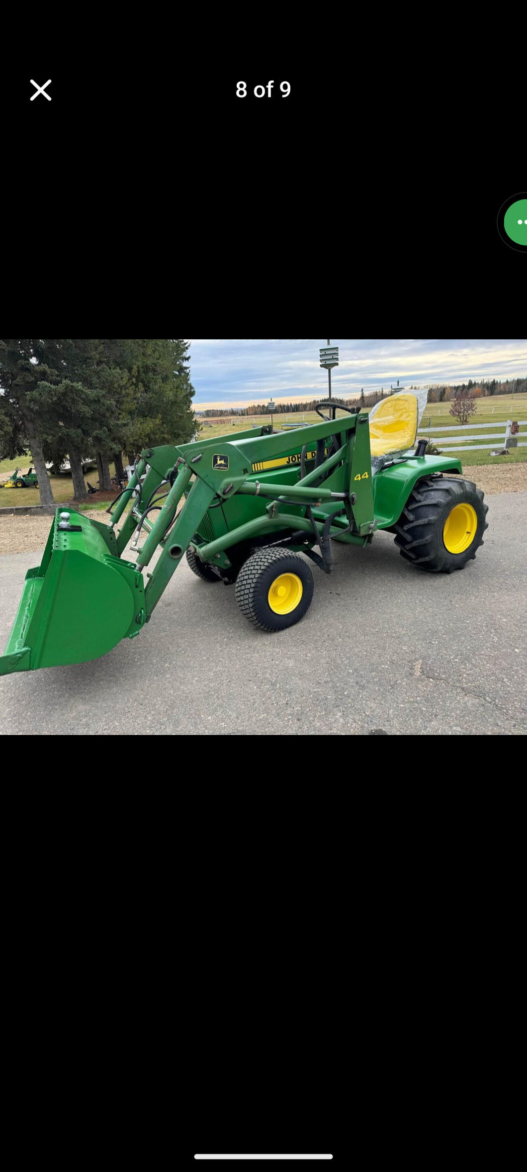 John Deere 420 tractor loader 3 p hitch