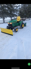 Load image into Gallery viewer, John Deere 445 tractor rototiller snowplow
